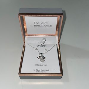 Angel necklace and earrings